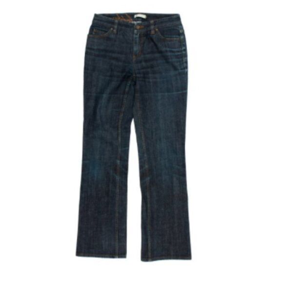 Badgley Mischka Logo Jeans Size 0 Measures 28x30 - Picture 1 of 11
